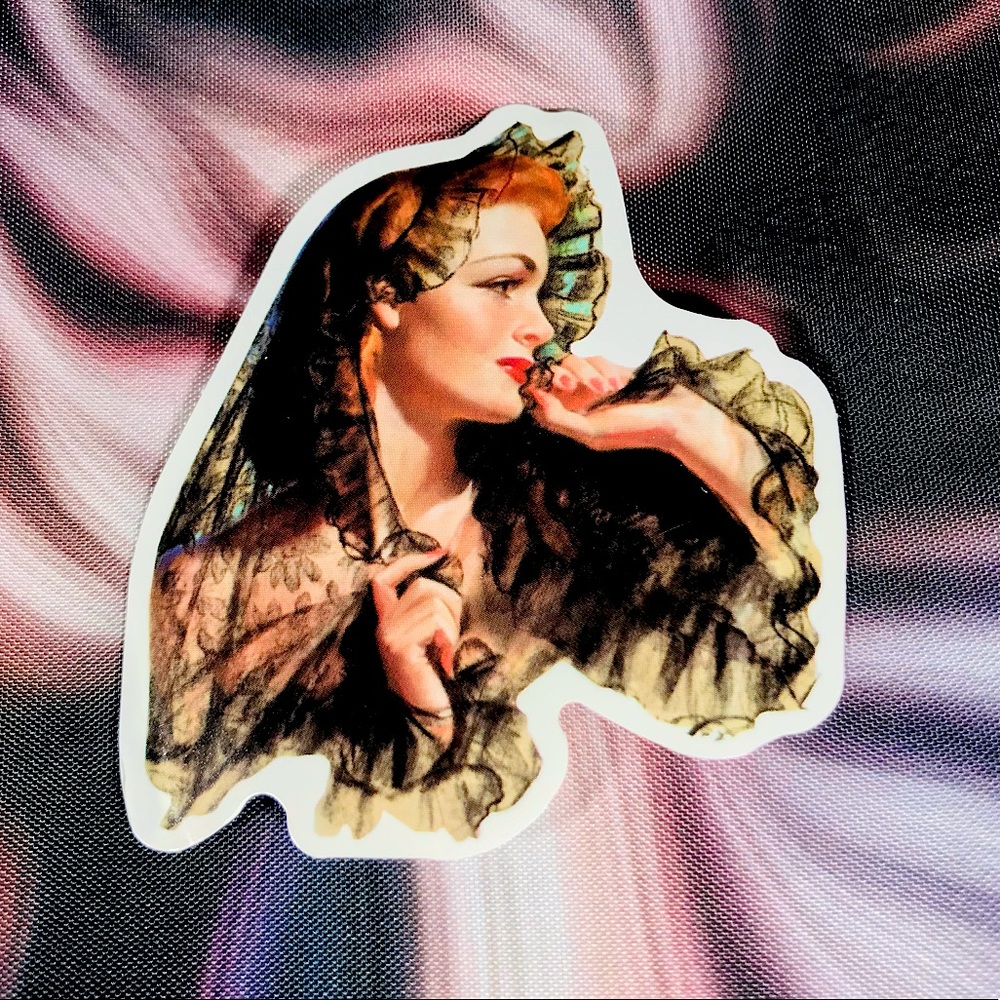 Classic Beauty Amazingly Beautiful Super Sexy Pinup Single Sticker
